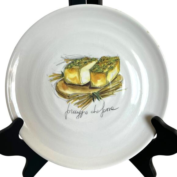 Ceramica Cuore Ceramic Cheese Plates Made in Italy Set of 4 - Picture 2 of 10